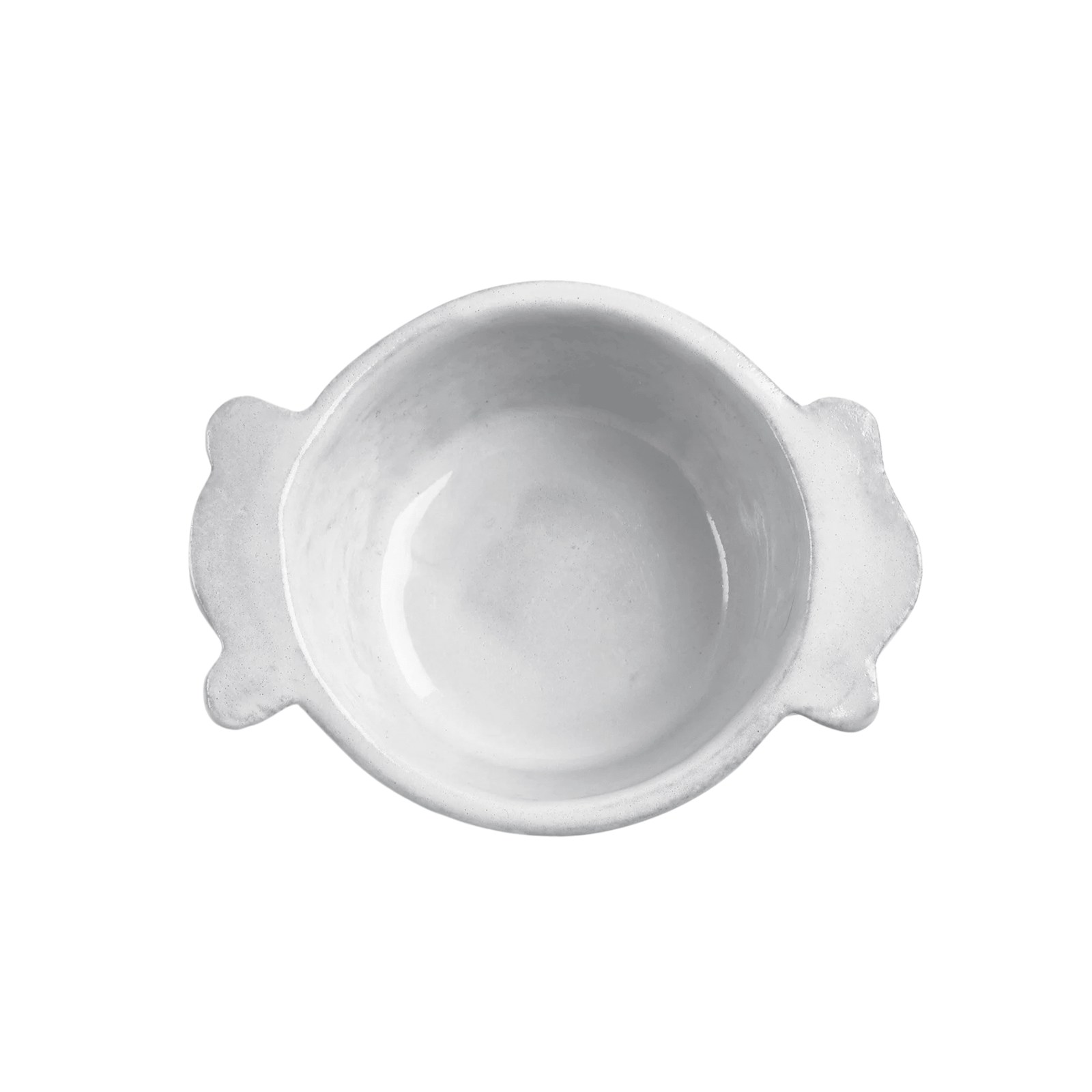 Assisi Bowl with Handles in Bianco glaze, handcrafted in Italy by Il Buco Vita