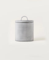 Three sizes of the Bianco Assisi dry goods canister