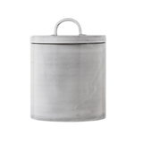 Assisi Dry Goods Canister in Bianco, handcrafted Italian ceramic jar with lid