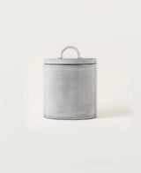 Three sizes of the Bianco Assisi dry goods canister