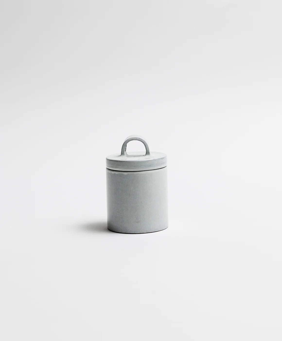 Dove Grey Assisi salt cellar canister