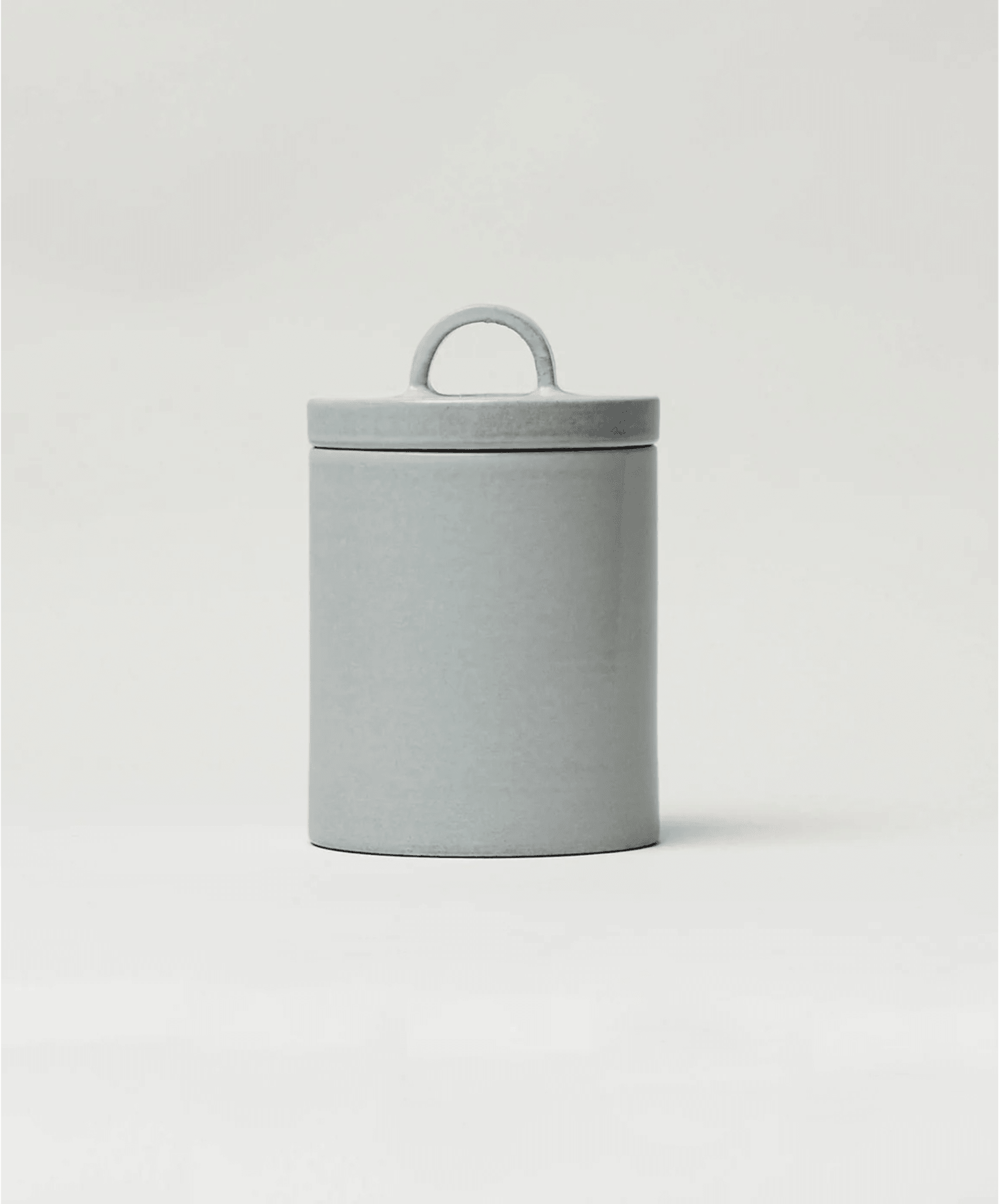 Dove Grey Assisi canister, small size with lid