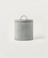 Dove Grey Assisi canister, medium size with lid