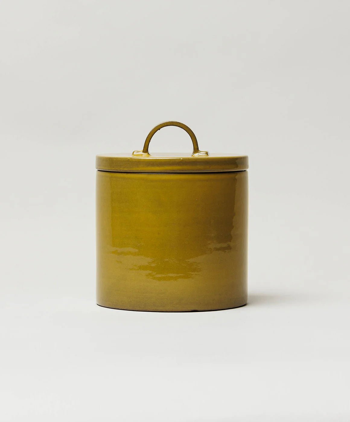 Detail of Ocra Assisi canister glaze and lid