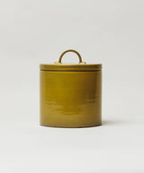 Detail of Ocra Assisi canister glaze and lid
