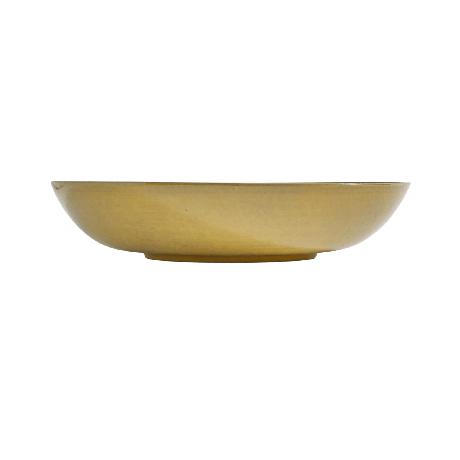 Assisi Shallow Serving Dish in Ocra, handcrafted Italian ceramic