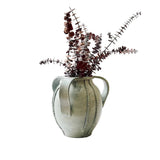 Assisi Triple Handled Vase in Dove Grey — handmade glazed Umbrian clay ceramic by Antonello and Lorenzo Radi, Il Buco Vita, Italy