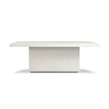 Avila Outdoor Dining Table in Aged White Concrete – front view