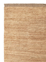 Armadillo Mojave Rug in Natural, corner close-up of the jute pile and edge