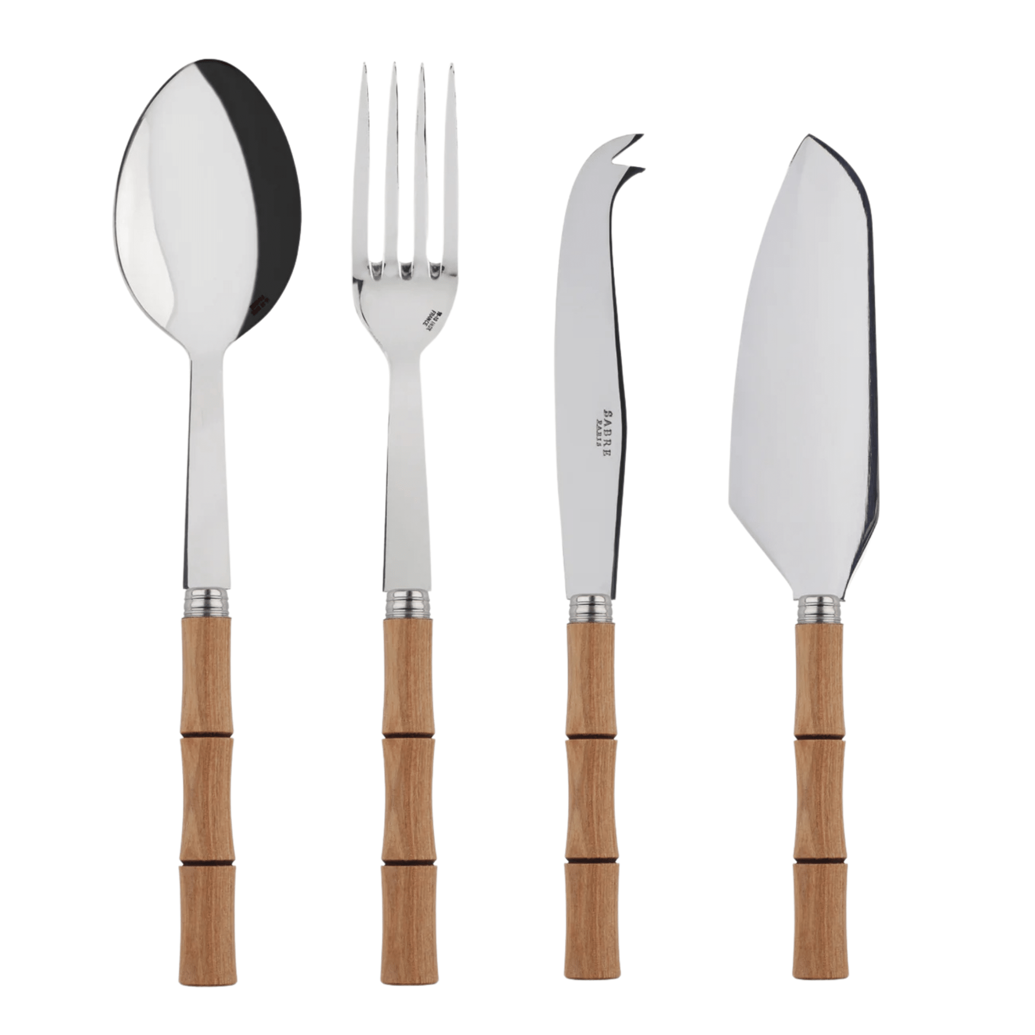 Bamboo Set of 4 Serving Pieces - Light Press Wood