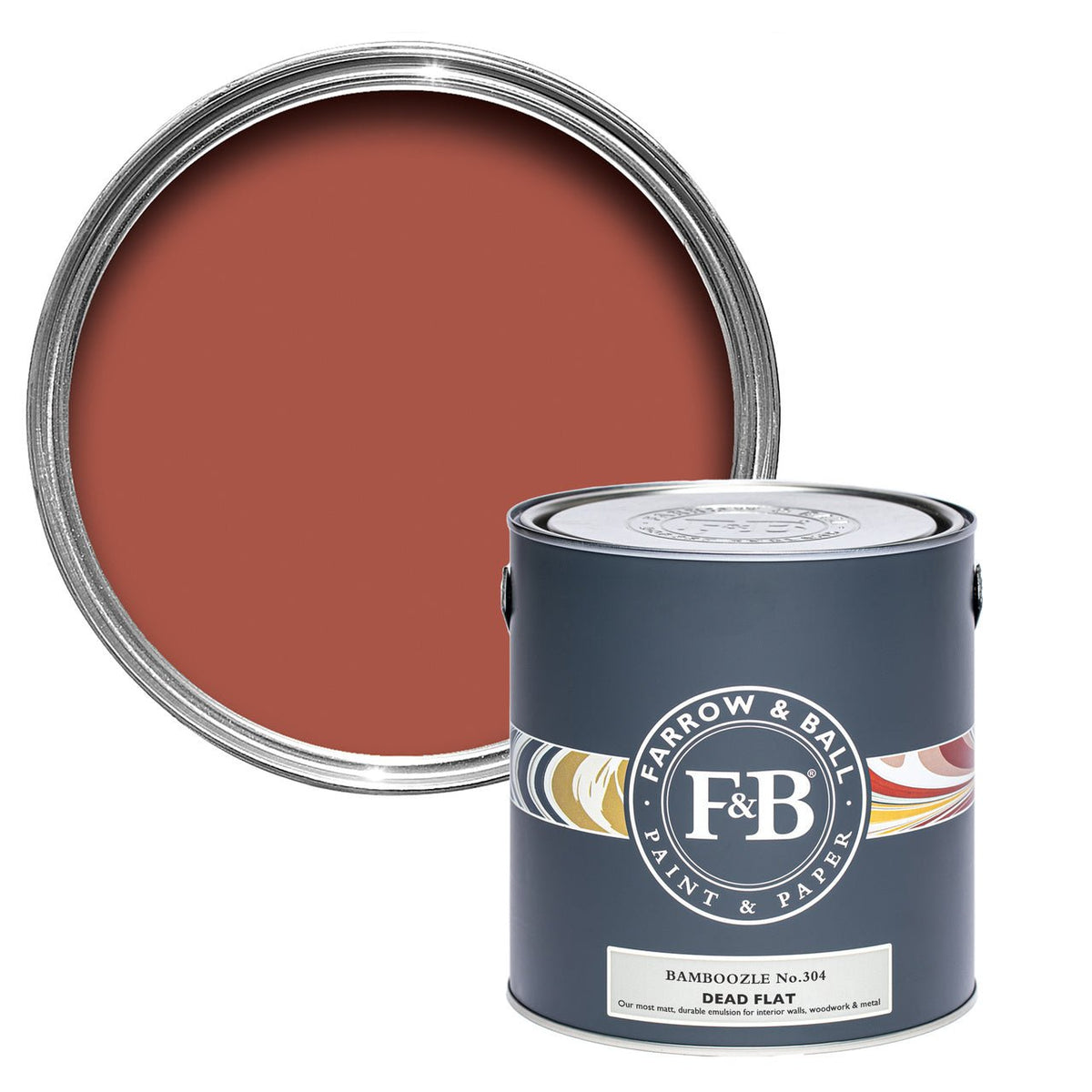 Farrow & Ball Bamboozle No.304 paint tin and color swatch