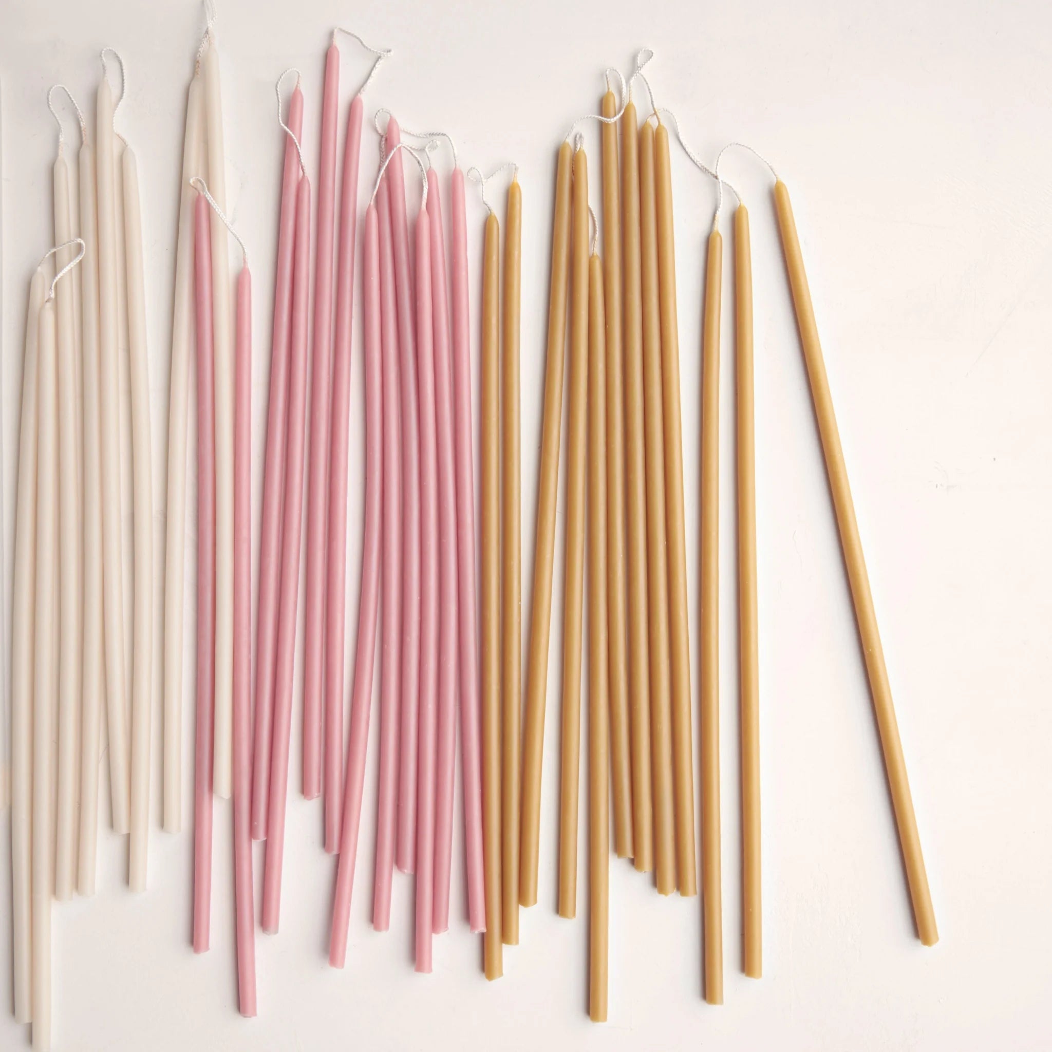 Beeswax Long Stem Candles - Salt