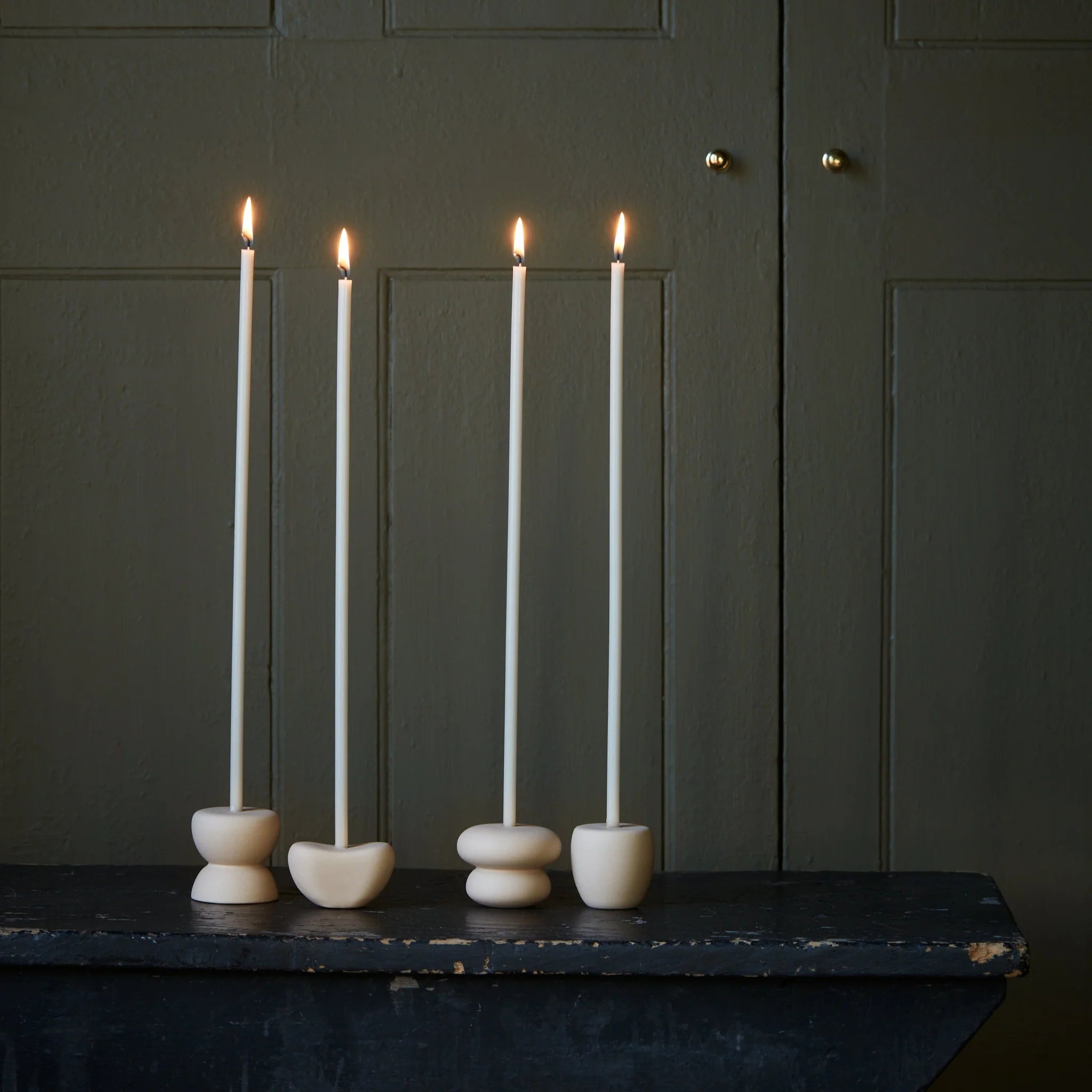 Beeswax Long Stem Candles - Salt