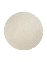 Armadillo Braid Rug in Chalk, additional view 6 of the hand-braided wool blend rug