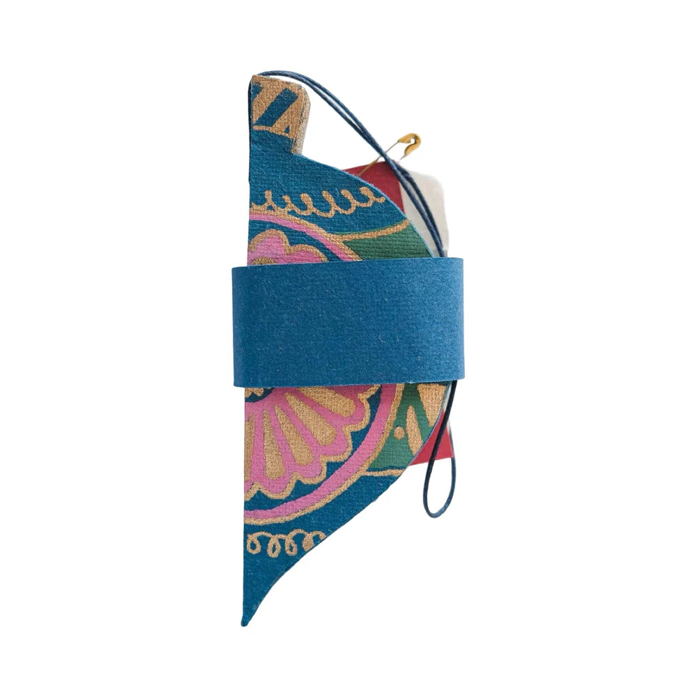 Blue Bauble Honeycomb Ornament