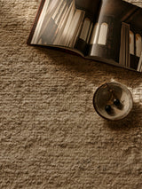 Armadillo Bower Rug in Parsnip, detail of the afghan wool weave and texture