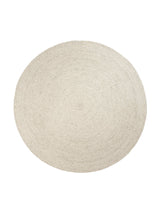 Armadillo Braid Rug in Chalk, additional view 6 of the hand-braided wool blend rug