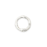 Calimia Home branch-inspired silver-toned napkin ring with a textured, organic sculptural design.