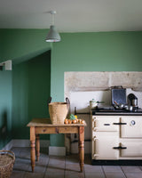 Room painted in Farrow & Ball Breakfast Room Green No.81