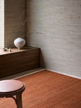 Armadillo Cable Rug in Bisque, detail of the italian and argentinian wool weave and texture