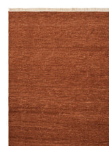 Armadillo Cable Rug in Bisque, corner close-up of the italian and argentinian wool pile and edge