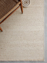 Armadillo Cable Rug in Calico, a second view of the handwoven soumak wool rug in a styled interior