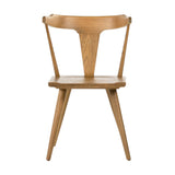 Calimia Home Ripley dining chair in sandy oak with a sculptural mid-century Windsor design and natural wood grain.