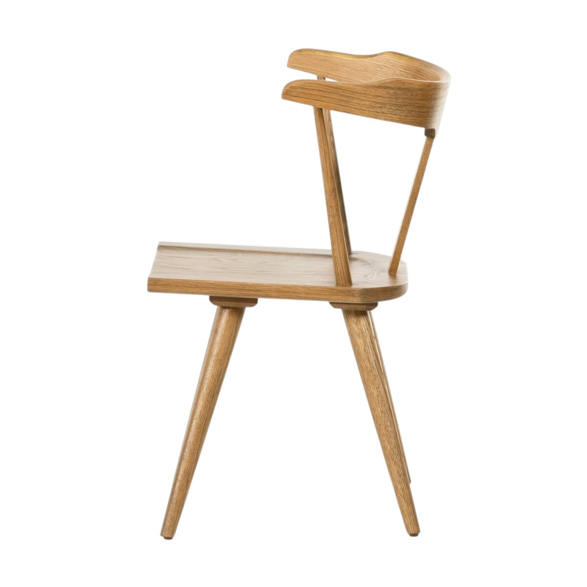 Calimia Home Ripley dining chair in sandy oak with a sculptural mid-century Windsor design and natural wood grain