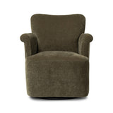Camellia Swivel Chair in Malmo Olive – front view
