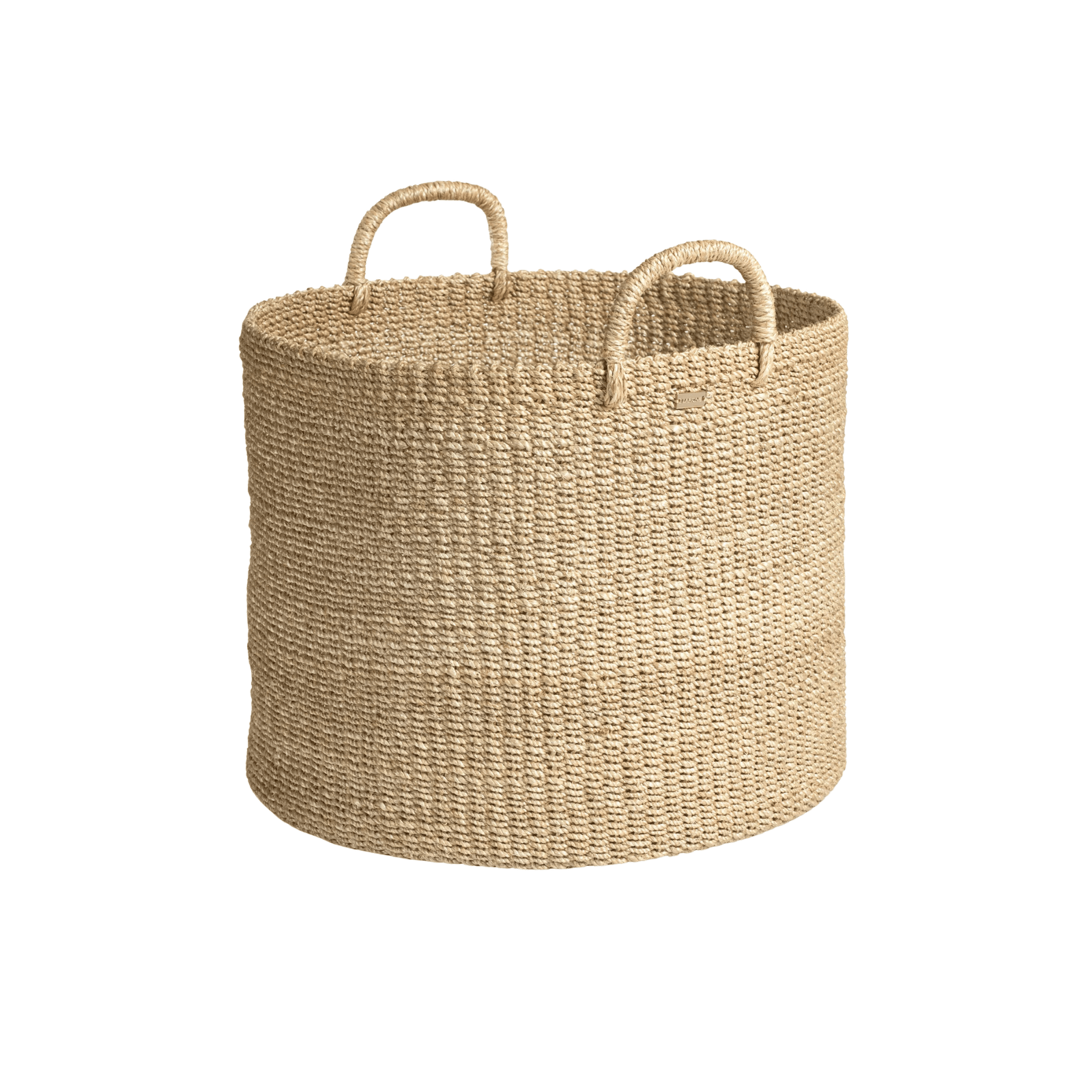 Camille round abaca basket with carrying handles – Zodax ZONCX-C3020