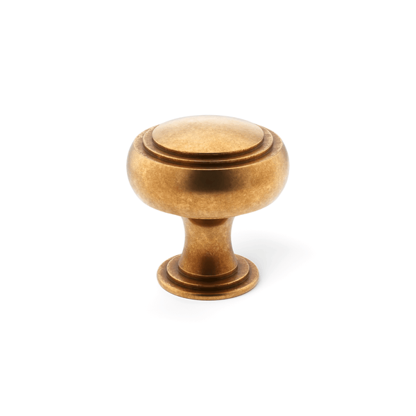 Carlton Cabinet Knob in Aged Brass