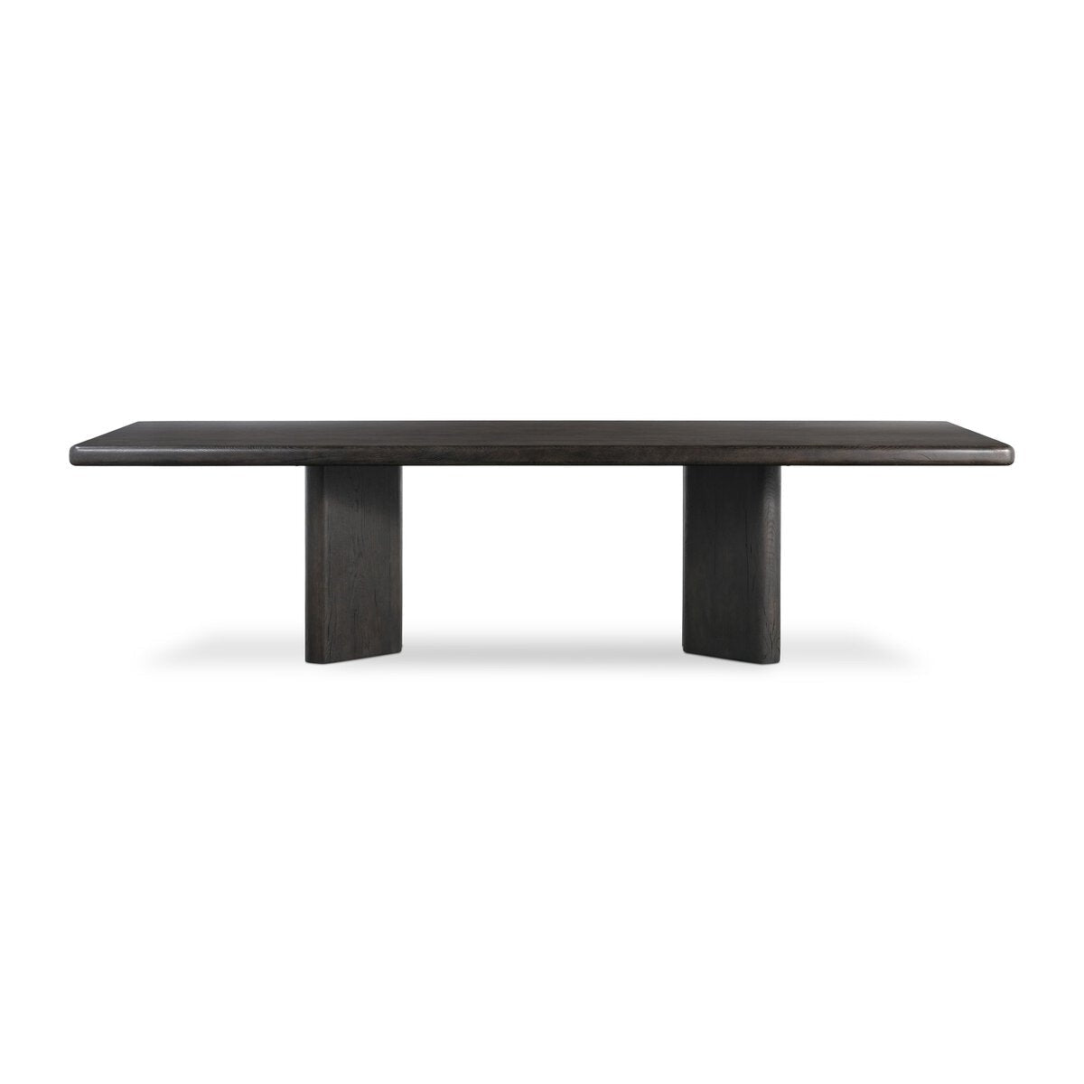 Castro Dining Table in Dark Espresso Reclaimed French Oak – front view