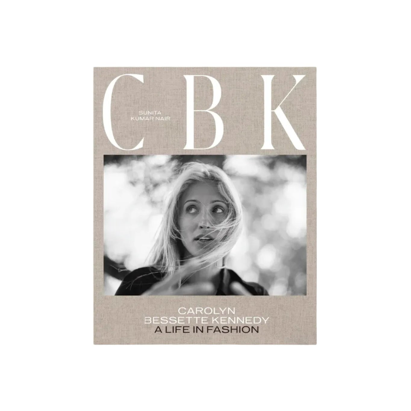 Book cover with 'CBK' and a photo of a woman on a light gray background