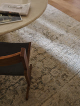 Basilica Rug by Armadillo, handcrafted wool rug, styled in a room at Calimia Home