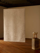 Armadillo Cirrus Rug in Salt, detail of the wool weave and texture