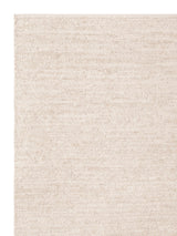 Armadillo Cirrus Rug in Salt, corner close-up of the wool pile and edge
