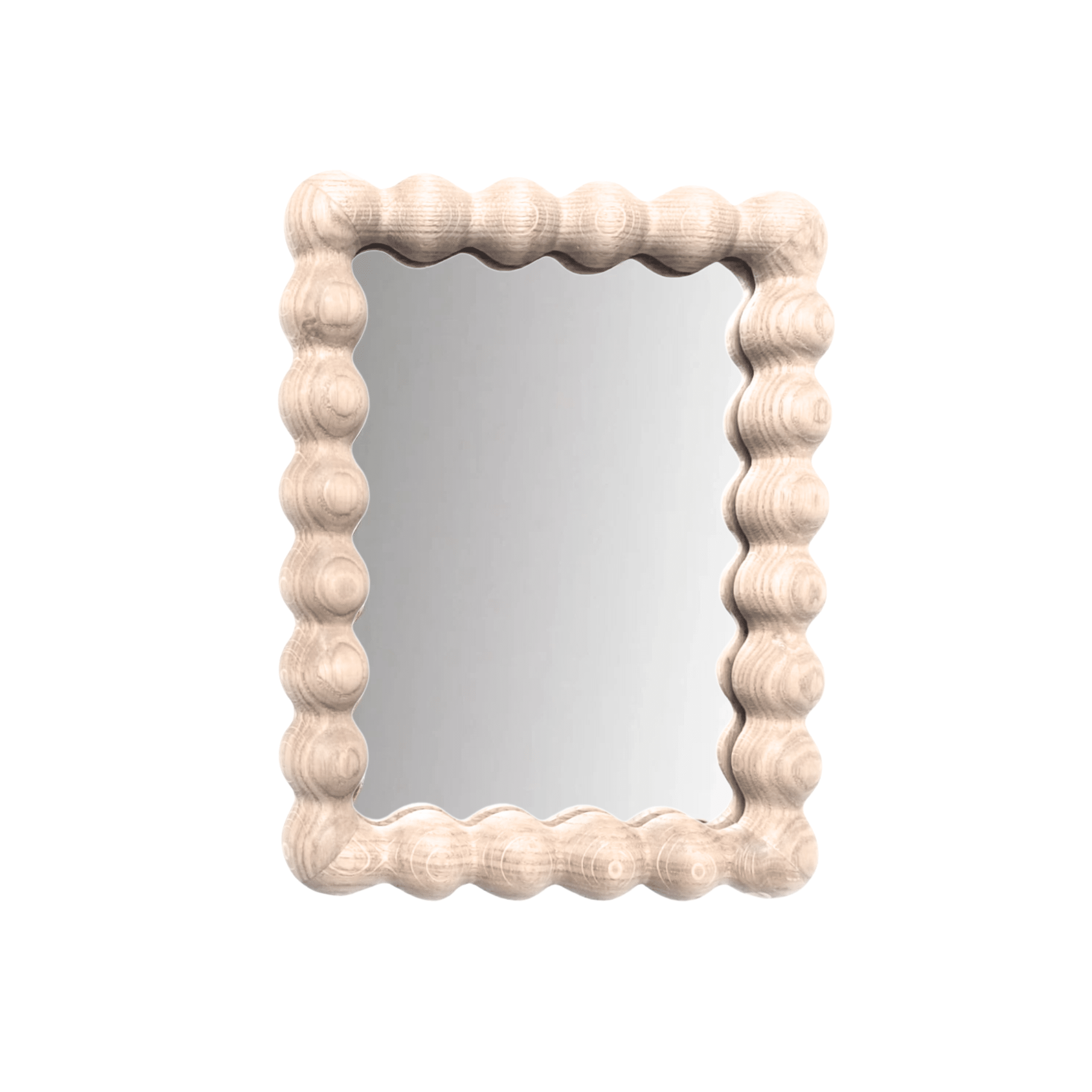 Cloakroom Bobbin Mirror - Limed Oak