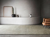 Armadillo Corsica Rug in Saltbush, detail of the wool and linen weave and texture