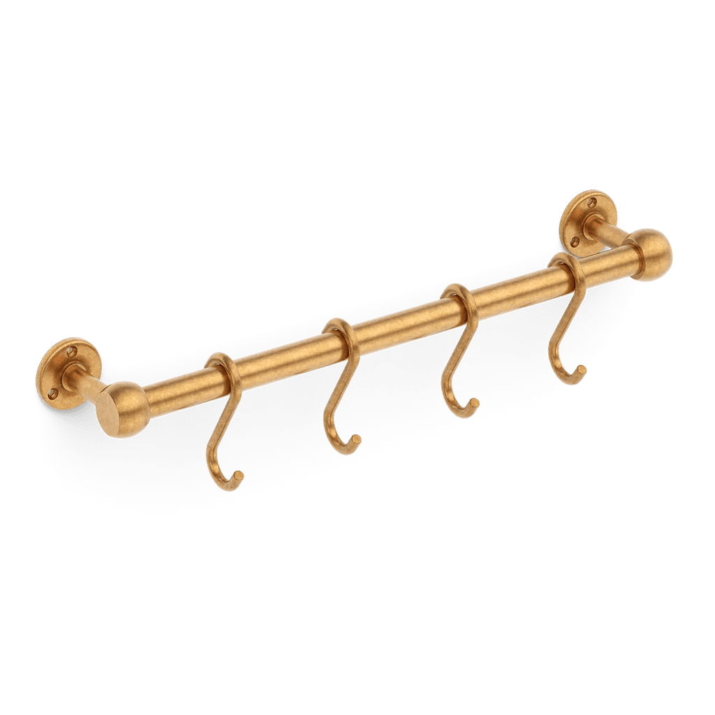Cotswold Brass Pot Rail & S Hooks