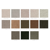 Calimia Home fabric swatches for Cube Ottoman in various linen textures and neutral earth tone colors