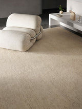 Armadillo Corsica Rug in Paperbark, detail of the wool and linen weave and texture