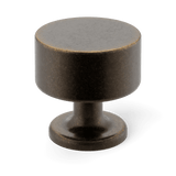 Dark Aged Brass Cabinet Knob: 1"