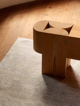 Armadillo Alma Rug in Cumulus, hand-knotted wool and silk rug shown in a room setting