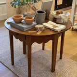 Demi vintage table — angle view with center drawer