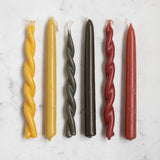 Dining Candle Pair, Barberry by WAX Atelier, hand-dipped beeswax, view 3