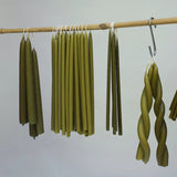 Dining Candle Pair, Nettle by WAX Atelier, hand-dipped beeswax, view 3