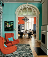 Room painted in Farrow & Ball Dix Blue No.82