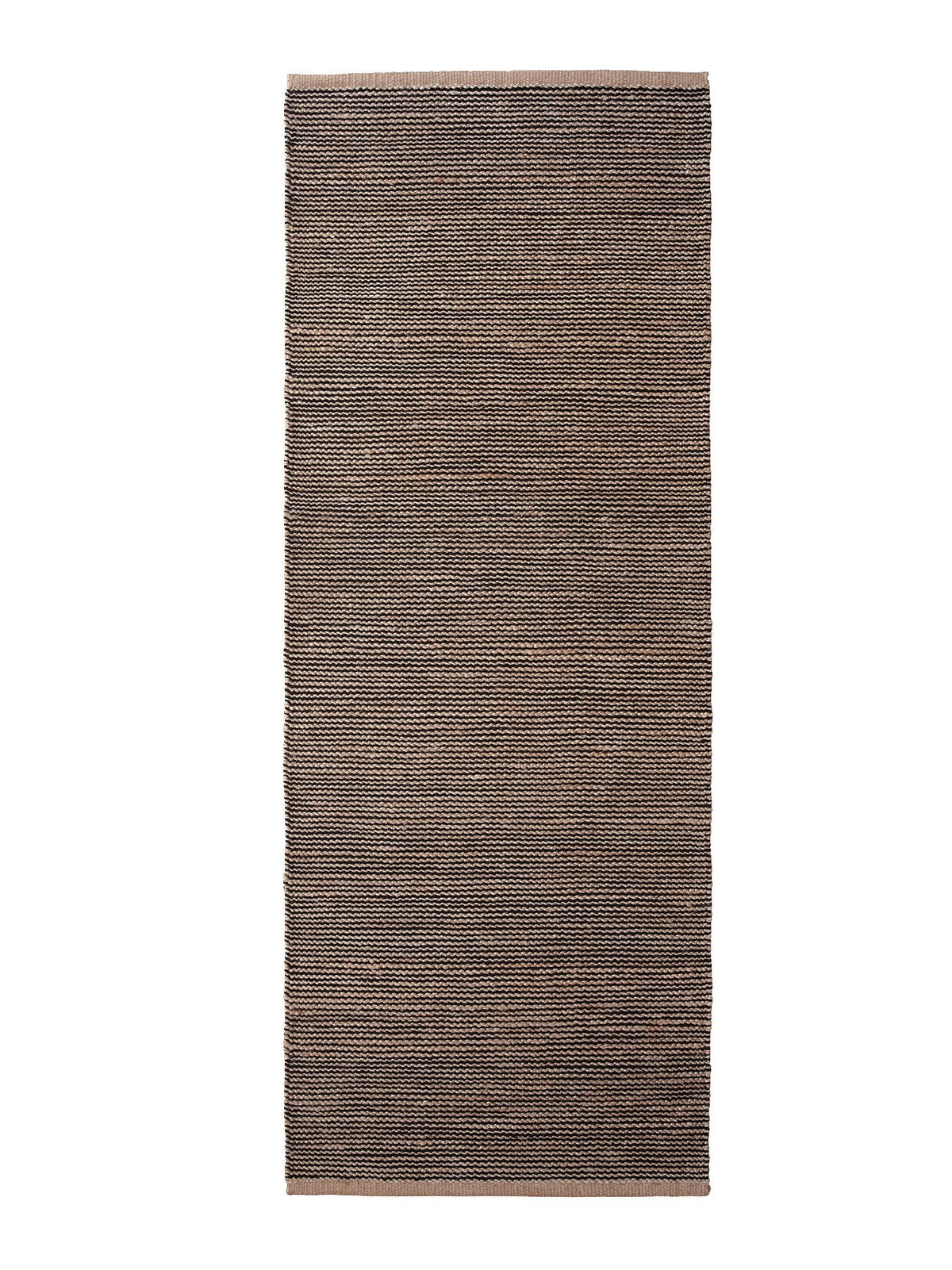 Armadillo Drift Nook Rug in Natural & Black, detail of the jute and wool weave and texture