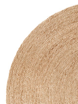Armadillo Lucine Nook Rug in Natural, corner close-up of the jute pile and edge