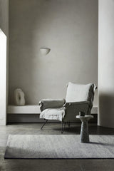 Aspen Rug by Armadillo, handwoven soumak wool rug, styled in a room at Calimia Home